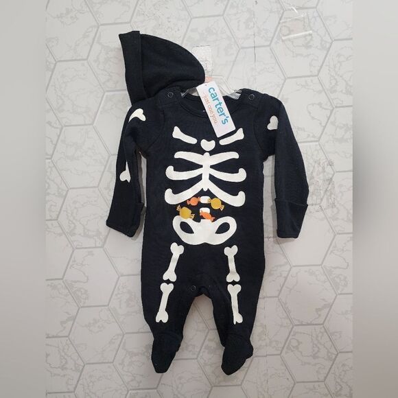 Nwt Unisex Boy's or Girl's Halloween Thanksgiving Clothes Bundle,  Size NB - Picture 2 of 5